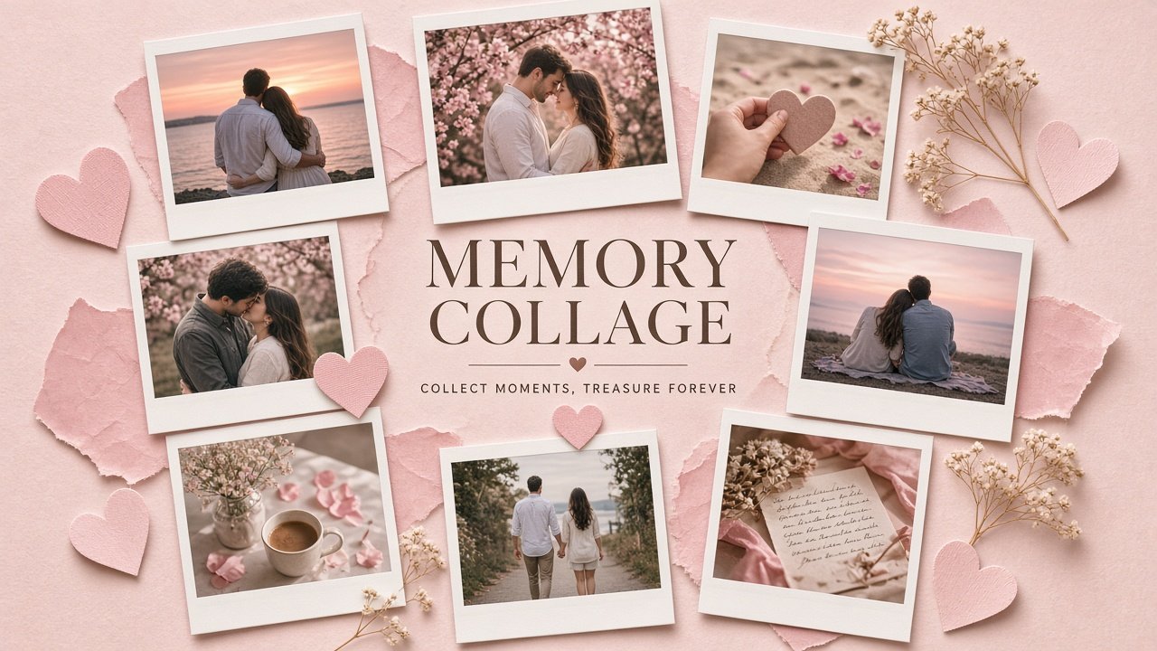 12-Month Anniversary Collage product image — Gift for Darling digital couple gift preview