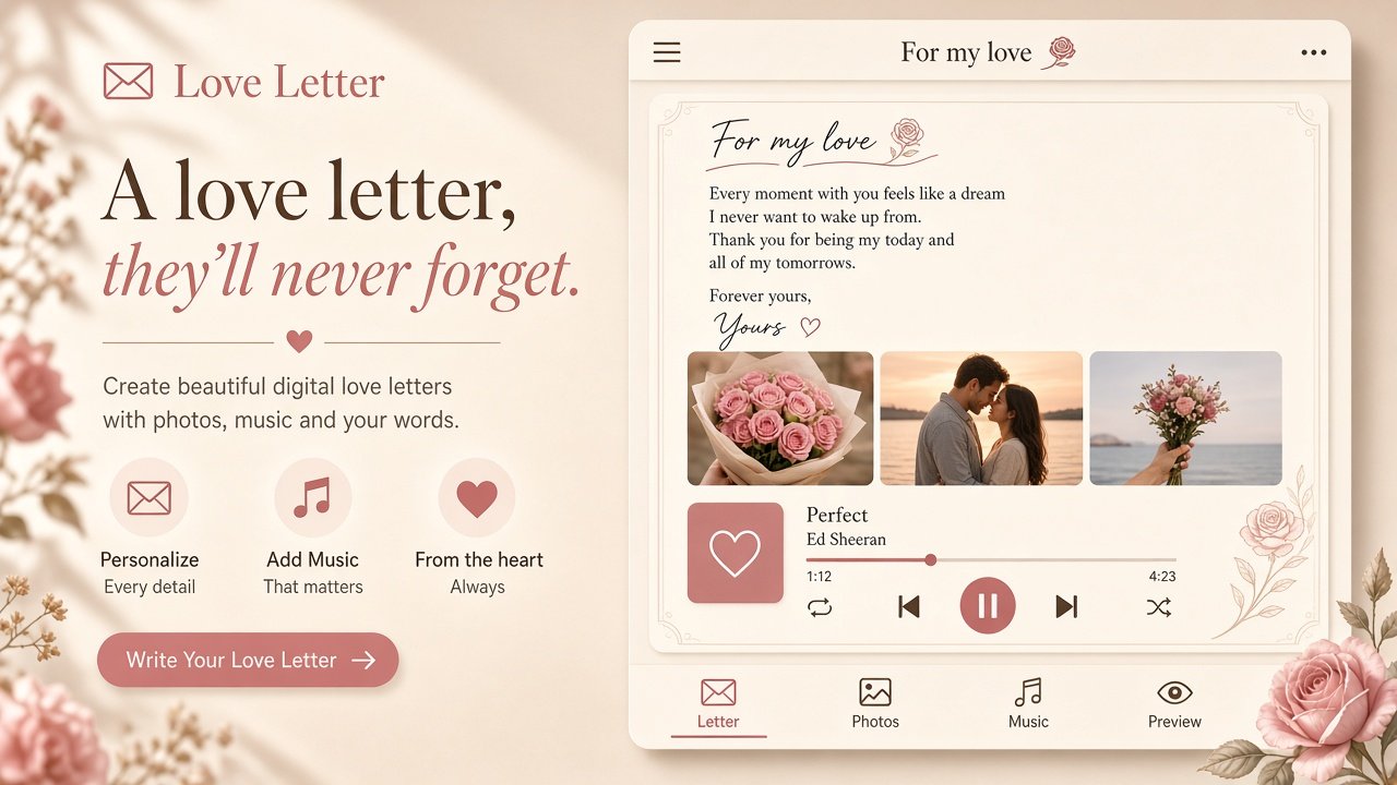 Love Letter product image — Gift for Darling digital couple gift preview