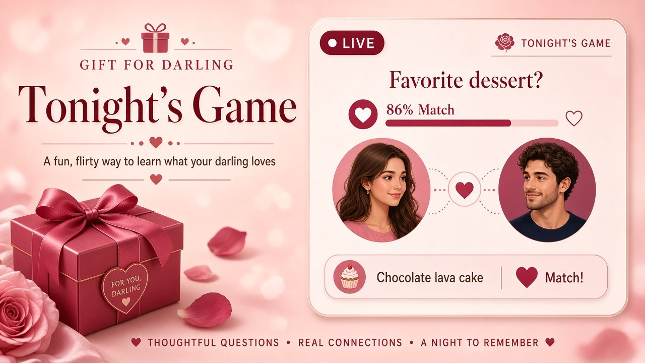 Tonight's Game product image — Gift for Darling digital couple gift preview